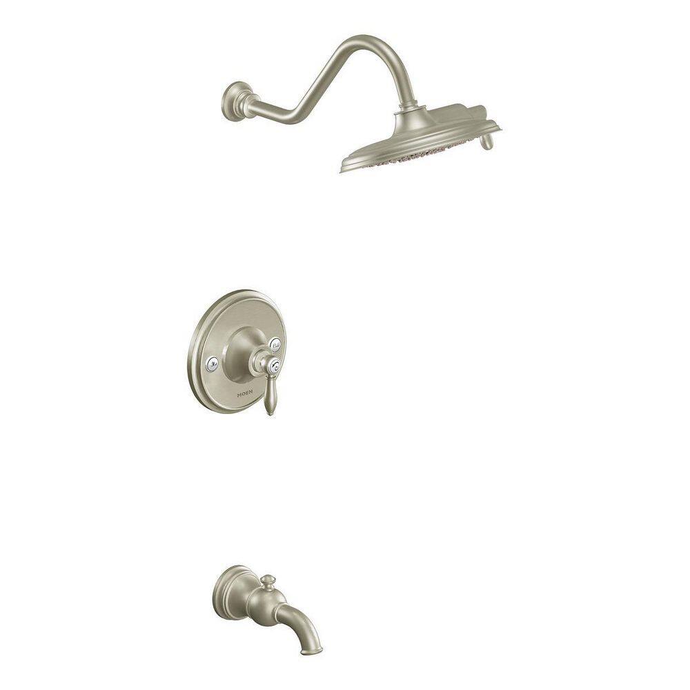 Weymouth 1 Handle Wall Mounted Tub & Shower Trim Kit with Spout in Brushed Nickel (Valve Not Included) price history on PriceWatchPro