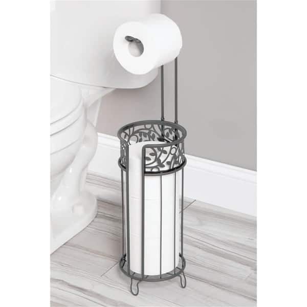 1/2pcs Toilet Paper Holder Stand And Tissue Paper Roll Dispenser For 4 Mega  Rolls, Bathroom Free Standing Tissue Roll Storage Holder Rack, Metal Wire