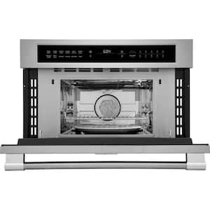 Professional .30 in. Electric Built-In Microwave in Stainless Steel with Convection Bake Technology and Drop-Down Door