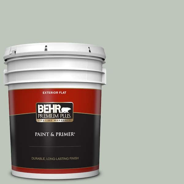 BEHR PREMIUM PLUS 5 gal. #N410-3 Riverdale Flat Exterior Paint & Primer