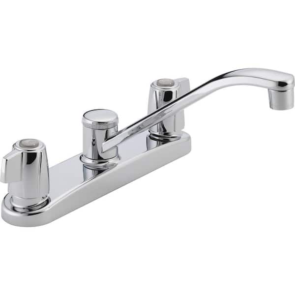 Peerless Core Double Handle Standard Kitchen Faucet in Chrome