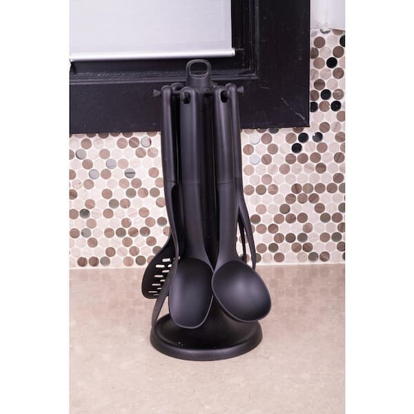 Kitchen&Co. Kitchen&Co. 7 -Piece Ergonomic Handle Kitchen Tool Set with Tools Rack