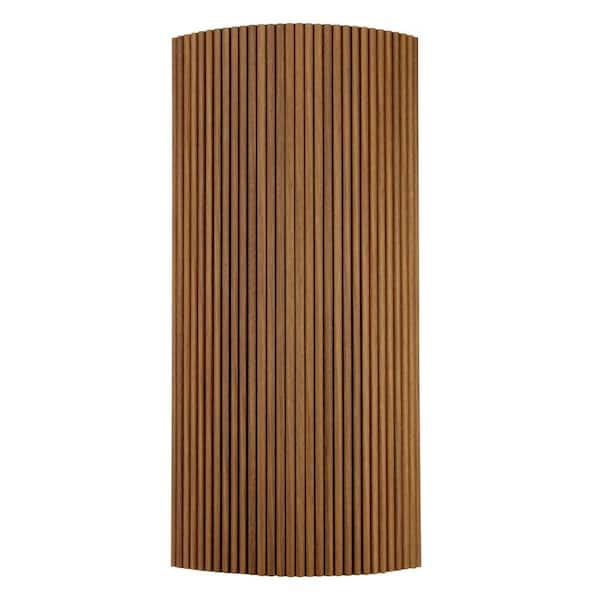Sample 10 in. x 6 in. x 0.43 in. Wood Half Circle Flexible Multi-Purpose Siding Panel in Light Warm Maple (Set of 1pc)