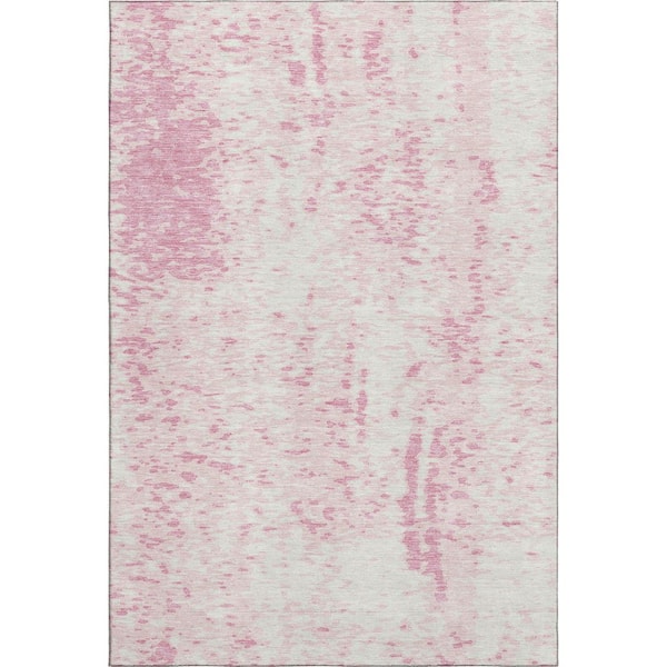 Addison Rugs Mayfield Premium Machine Washable Abstract AMF949 Pink 2 ft. 6 in. x 3 ft. 10 in. Area Rug