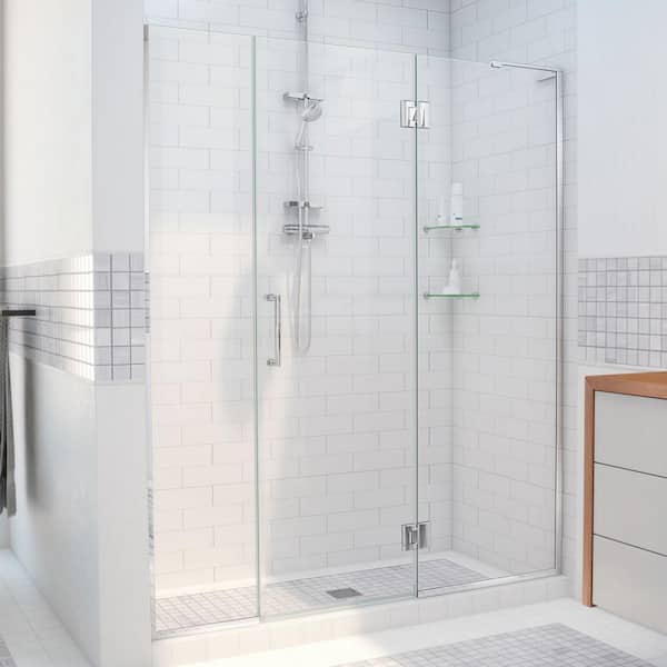 DreamLine Unidoor-X 67.5 to 68 in. x 72 in. Frameless Hinged Shower Door in Chrome
