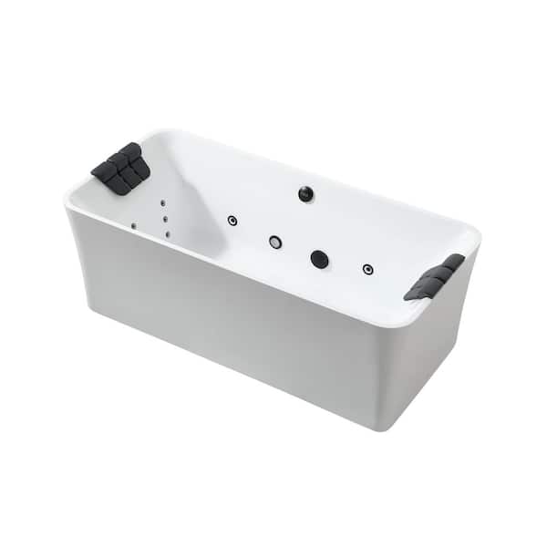 Empava 67 in. x 31.5 in. Center Drain Freestanding Whirlpool