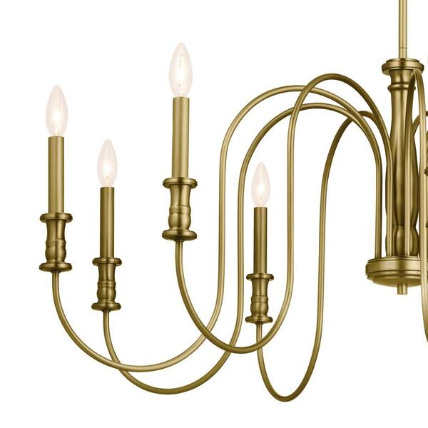 Kichler Karthe 9-Light Gold French Country/Cottage Chandelier