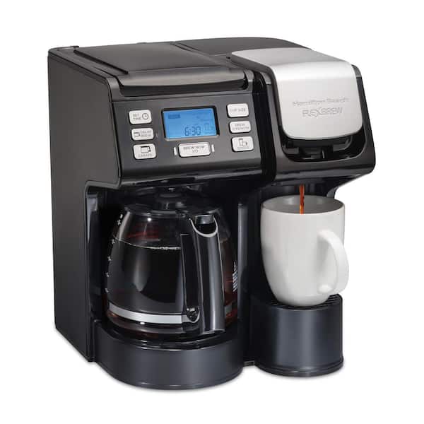 Hamilton Beach FlexBrew Trio Coffee Maker, Single Serve or 12 Cups, Black,  49904 