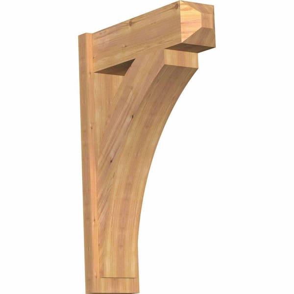 Ekena Millwork 8 in. x 36 in. x 24 in. Thorton Craftsman Smooth Western Red Cedar Outlooker