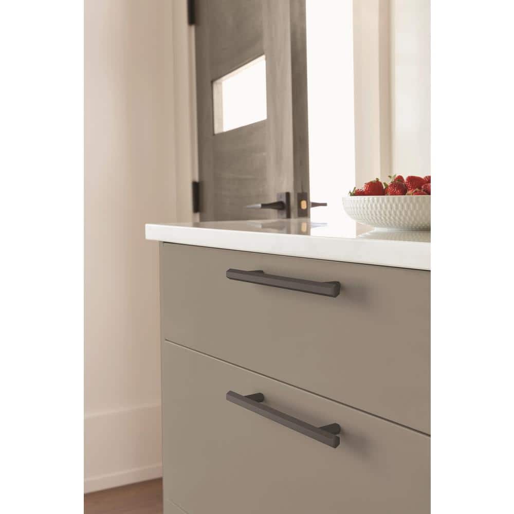 Matte Black Modern Cabinet Drawer Pull with Mounting Hardware