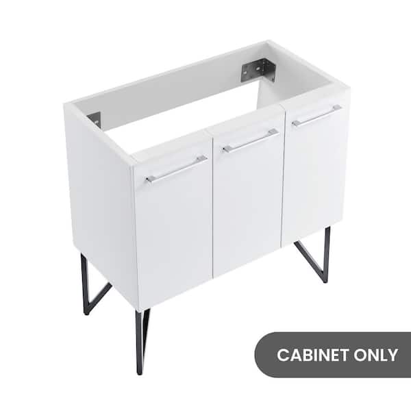 Swiss Madison Annecy 36 in. W x 17.75 in. D x 34.62 in. H Bath Vanity Cabinet without Top in White