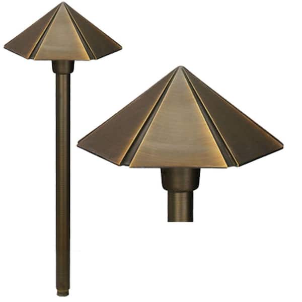 Best Quality Lighting 1-Light Antique Bronze Die Cast Brass Path Light