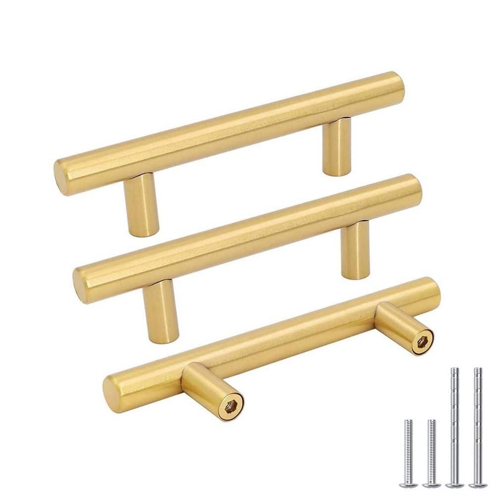 10 Pack Brushed Brass Gold Cabinet Handles and Drawer Pulls for Kitchen Bathroom Bedroom Furniture price history on PriceWatchPro