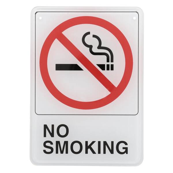 Everbilt 5 in. x 7 in. Plastic No Smoking Sign