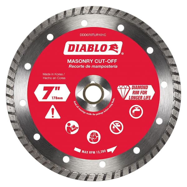 DIABLO 7 in. Diamond Balde Turbo Rim Masonry Cut Off