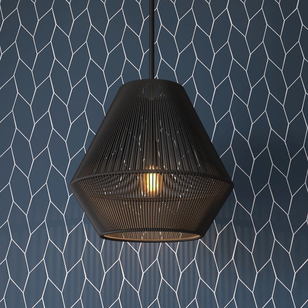 Elise 1 Light 16 in. Matte Black Pendant price history on PriceWatchPro