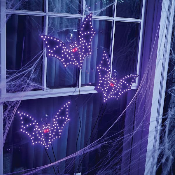 12 in Halloween Classics Twinkling LED Bats - 3-Pack  L4