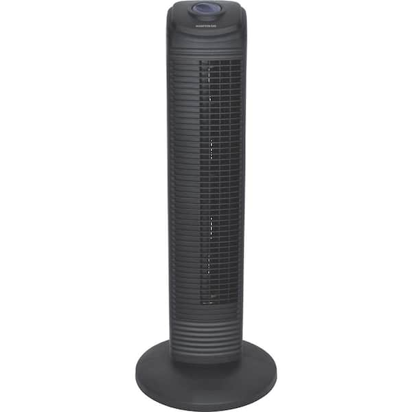 28 in. 3 Speed Oscillating Tower Fan in Black