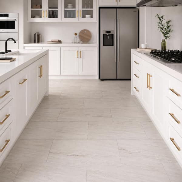 Malvera Cream 12 in. x 24 in. Lapato Porcelain Travertine Look Floor and Wall Tile (11.748 sq. ft./Case)