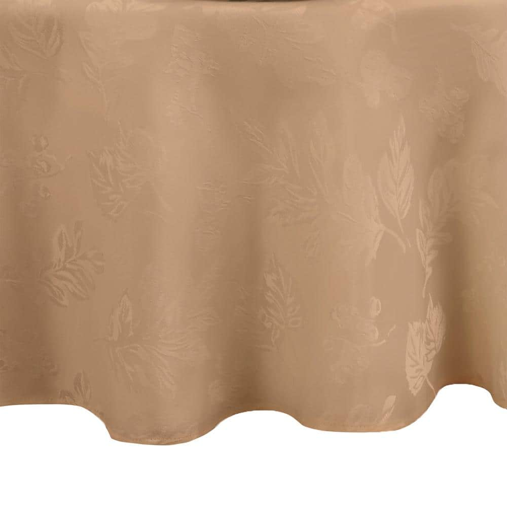 Elrene 17 in. W x 17 in. H Ivory Polyester Elegant Woven Leaves Jacquard  Damask Napkins (Set of 8) 91094IVR - The Home Depot