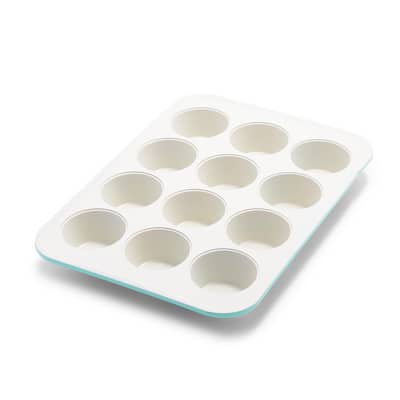 GreenLife Bakeware, 12cup Muffin Pan - Pink