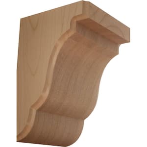 5-1/4 in. x 5 in. x 7-1/2 in. Unfinished Alder Bedford Corbel