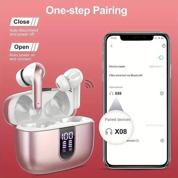 Black Wireless Bluetooth Noise Cancelling Earbud and In-Ear Earbuds