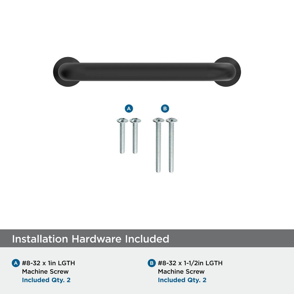 Matte Black 3-Inch Modern Cabinet Bar Pull