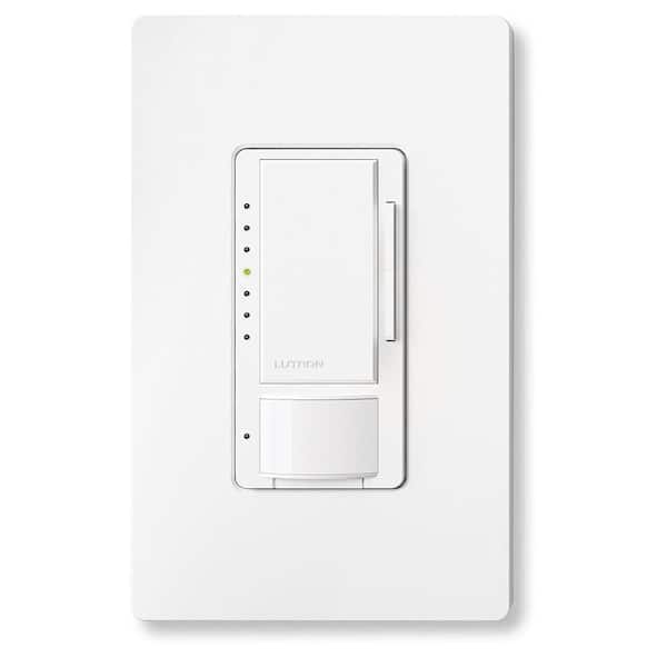 Maestro LED+ Vacancy-Only Sensor/Dimmer Switch, 150W LED, Single Pole/Multi-Location, White (MSCL-VP153M-WH)