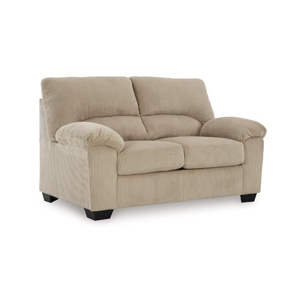Simy 38 in Polyester 2-Seater Cushioned Back in Beige