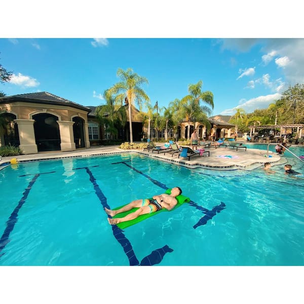 72 in. x 26 in. x 1.5 in. Capri Blue Pool Floats Soft Swimming Pool Lounger Premium Extreme Dimpled Water Float