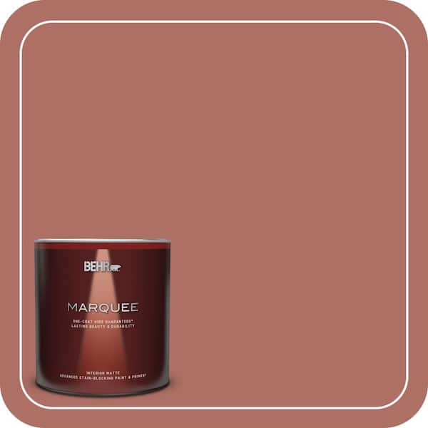 BEHR MARQUEE 1 qt. #PPF-20 New England Brick Matte Interior Paint & Primer