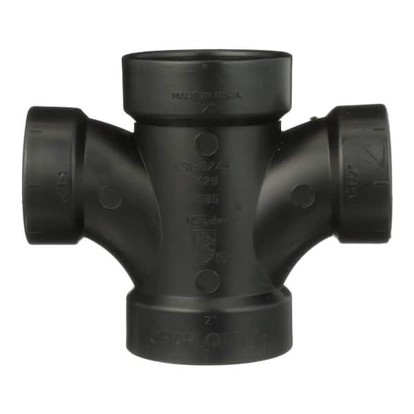 Charlotte Pipe 3 in. x 2 in. ABS DWV Dbl San Tee ABS004291200HD