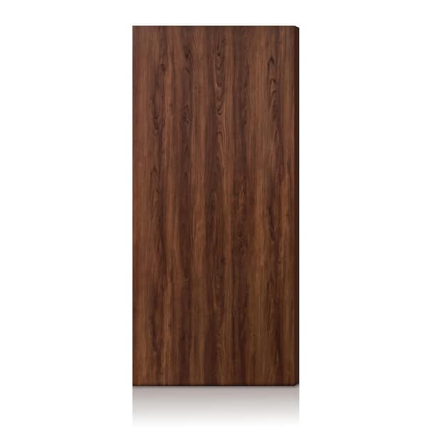 30 in. x 80 in. Walnut Texture Flush Hollow Core Composite Interior Door Slab