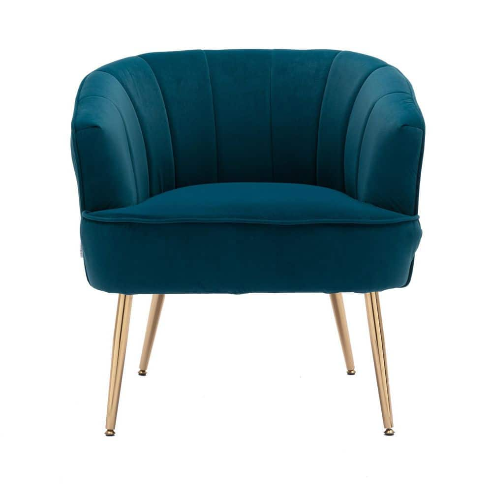 MOJAY Teal Accent Chair With Golden Feet WH 202201033 The Home Depot   Teal Accent Chairs Wh 202201033 64 1000 