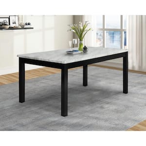 New Classic Furniture Celeste Espresso Faux Marble Rectangle Dining Table (Seats 6)