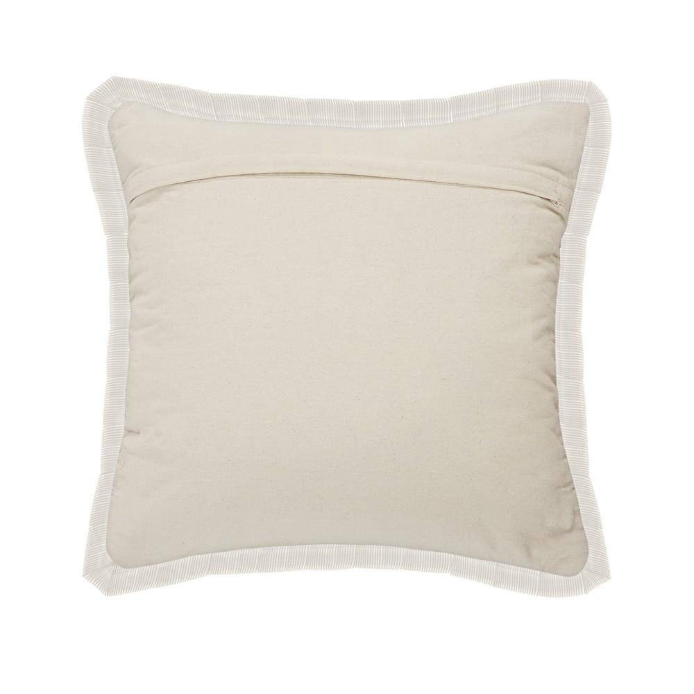 Multicolored Chindi Fringe Square Throw Pillow, 20"