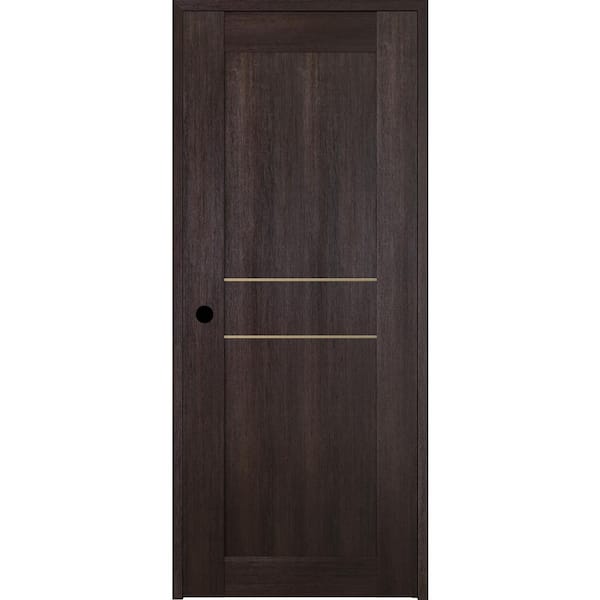 Belldinni Vona 07 2HN Gold 24 in. x 80 in. Right-Handed Solid Core Veralinga Oak Textured Wood Single Prehung Interior Door