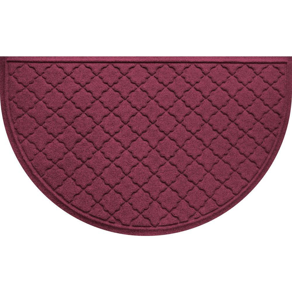 Waterhog Cordova 24 in. x 39 in. Half Round PET Polyester Indoor Outdoor Do
