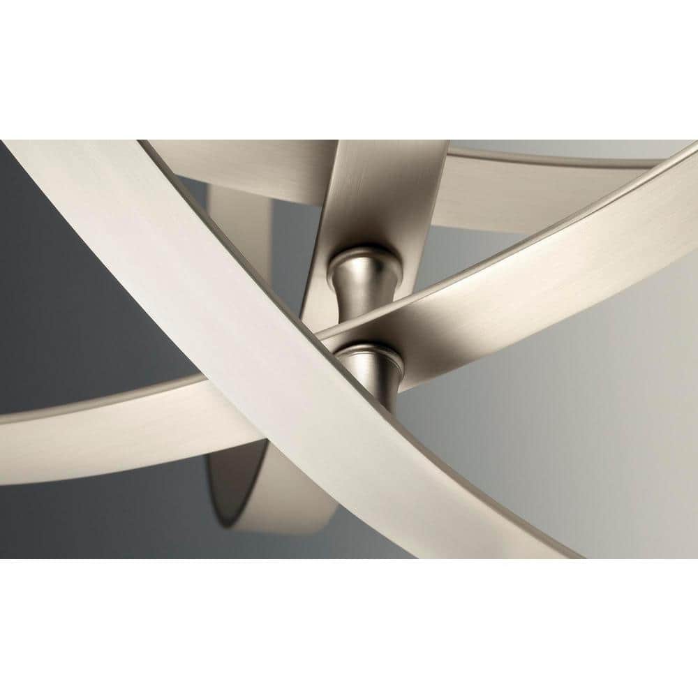 Equinox Burnished Silver 5-Light Steel Chandelier Pendant