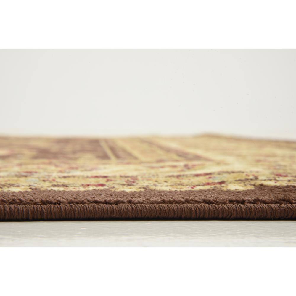 Brown Rectangular Stain-Resistant Synthetic Indoor Rug 7'10 x 10'