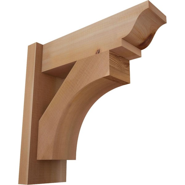 Ekena Millwork 6 in. x 16 in. x 16 in. Western Red Cedar Westlake Traditional Smooth Outlooker