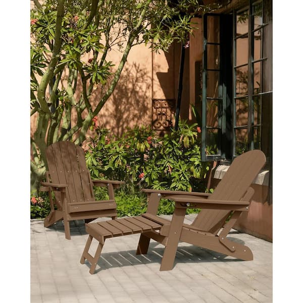 Mximu Teak Outdoor Folding Adirondack Chair with Integrated