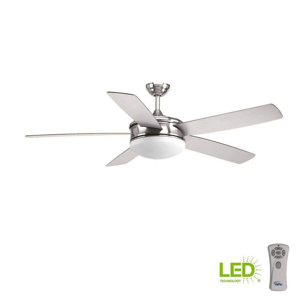 Fresno 60" Brushed Nickel Ceiling Fan with LED Light and Remote
