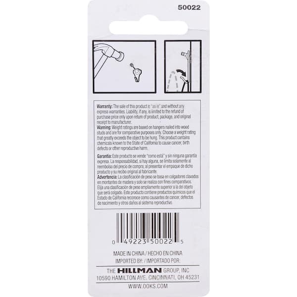 OOK 1-1/2 in. 25 lb. Plastic Hard Wall Hangers (3-Pack) 50096 - The Home  Depot