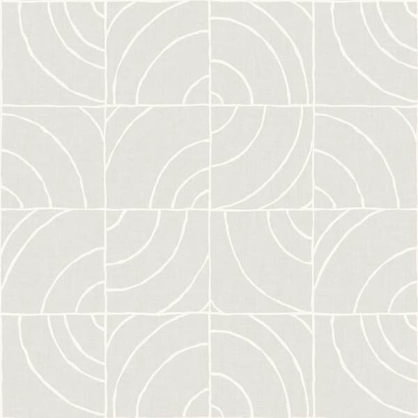 NuWallpaper Grey Batik Blok Peel & Stick Wallpaper Sample