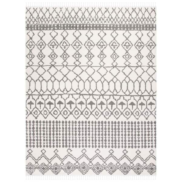 Kasbah 8 ft. x 10 ft. Ivory/Gray Tribal Area Rug