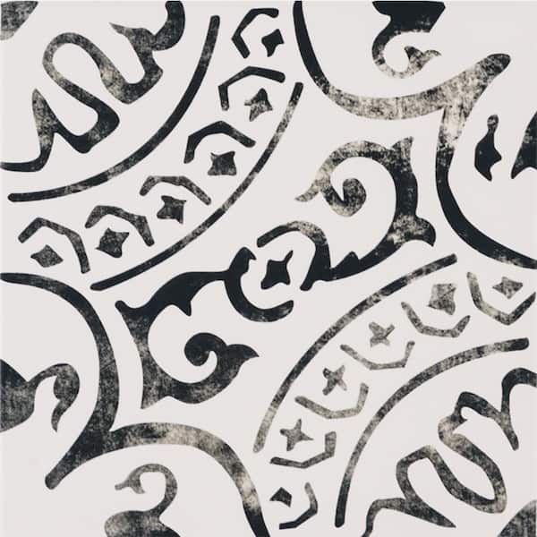 MSI Encaustic Baroque Stamp 8 in. x 8 in. Matte Porcelain Floor