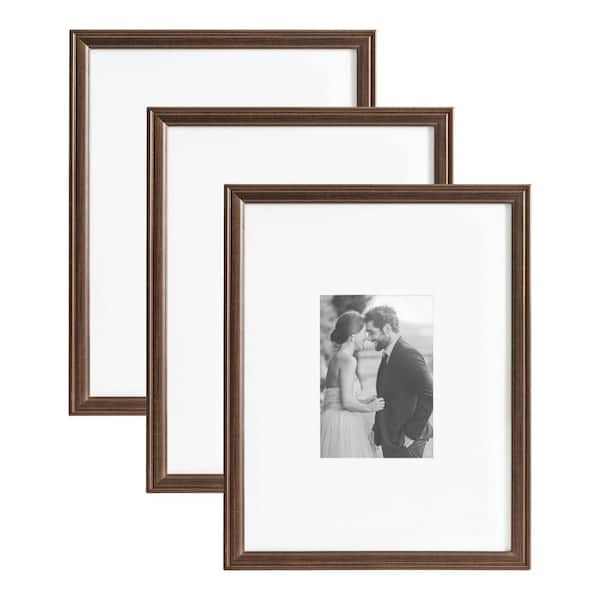 Kate and Laurel Adlynn 11 in. x 14 in. Bronze Picture Frame (Set of 3)
