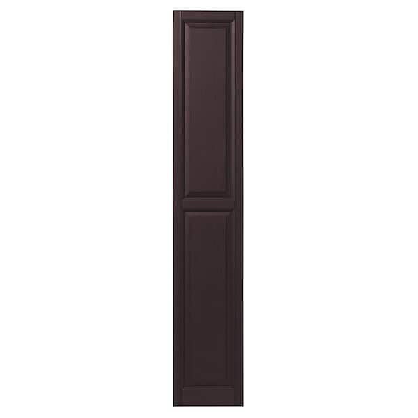 Ply Gem 15 in. x 81 in. Raised Panel Polypropylene Shutters Pair in Winestone